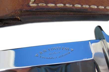 RW Loveless Ivory Fighter Knife | Engraving