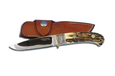Steve Johnson Sambar Stag Knife | Knife with Case