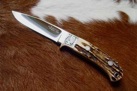 Steve Johnson Sambar Stag Knife | Front View